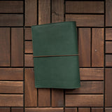 RS // Tropical Green w/ Tan Stripes Pocket Journal Cover - A5