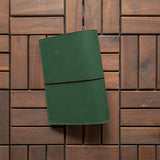 RS // Tropical Green, Tan Suede Lining & Full Pocket Journal Cover - A5