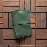 RS // Tropical Green, Tan Suede Lining & Full Pocket Journal Cover - A5