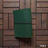 RS // Tropical Green w/ Tan Suede Lining Journal Cover - A5