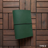 RS // Tropical Green w/ Tan Suede Lining Journal Cover - A5