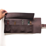 4 Slot Watch Roll - Truffle Brown