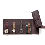 4 Slot Watch Roll - Truffle Brown