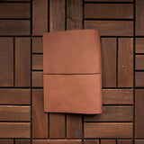 RS // Tuscan Tan w/ Burnt Mahogany Pocket Journal Cover - A5
