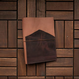 RS // Tuscan Tan w/ Burnt Mahogany Pocket Journal Cover - A5