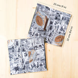 Vintage Newspaper Fabric Pocket Insert - Slim