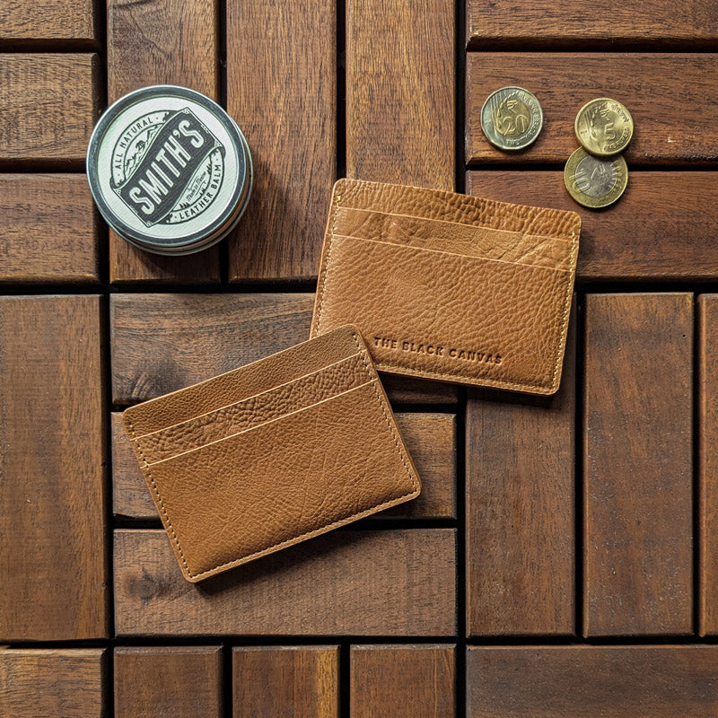 Tan leather wallet deals