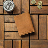 Minimalist Bi-Fold Wallet - Whisky Tan [Cow Nappa]