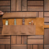 4 Slot Watch Roll - Windsor Tan