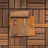 2 Slot Watch Roll - Windsor Tan