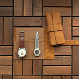 2 Slot Watch Roll - Windsor Tan