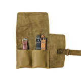 Leather Watch Roll - Small / Dijon - The Black Canvas