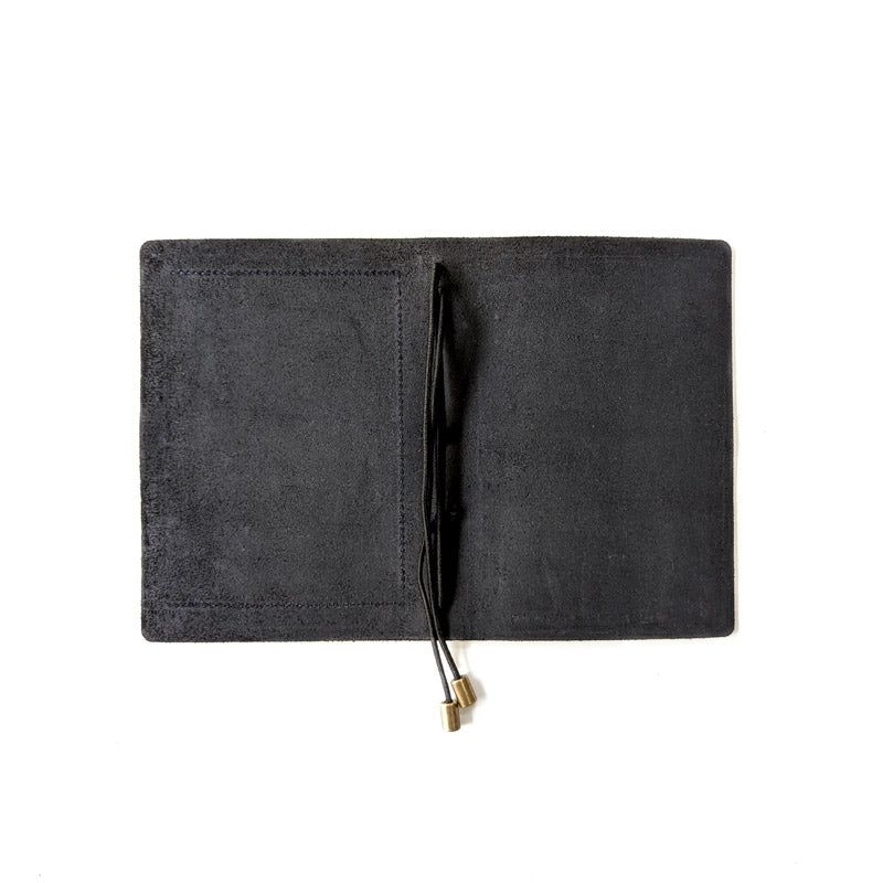 Black w/ Waffle Pocket TBC Travellers Journal | A6 - The Black Canvas