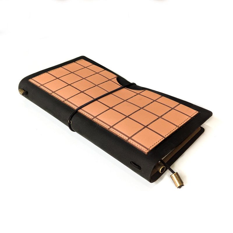 Black w/ Waffle Pocket TBC Travellers Journal | Slim - The Black Canvas