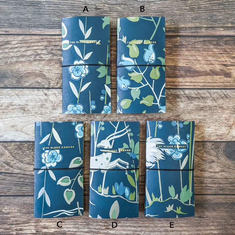 Blue Lagoon Kraft Notebooks - Slim - The Black Canvas