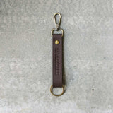 Brown Leather Key Fob - The Black Canvas