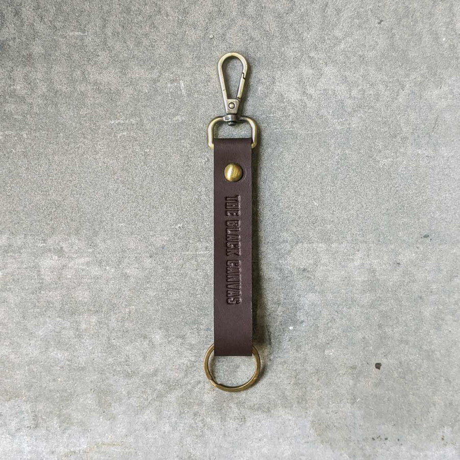 Brown Leather Key Fob - The Black Canvas