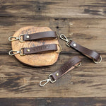 Brown Leather Key Fob - The Black Canvas