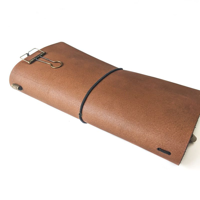 Chestnut Tan TBC Travellers Journal | Slim - The Black Canvas