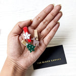Christmas Wooden Paper Clips - Set of 3 - The Black Canvas