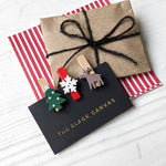 Christmas Wooden Paper Clips - Set of 3 - The Black Canvas