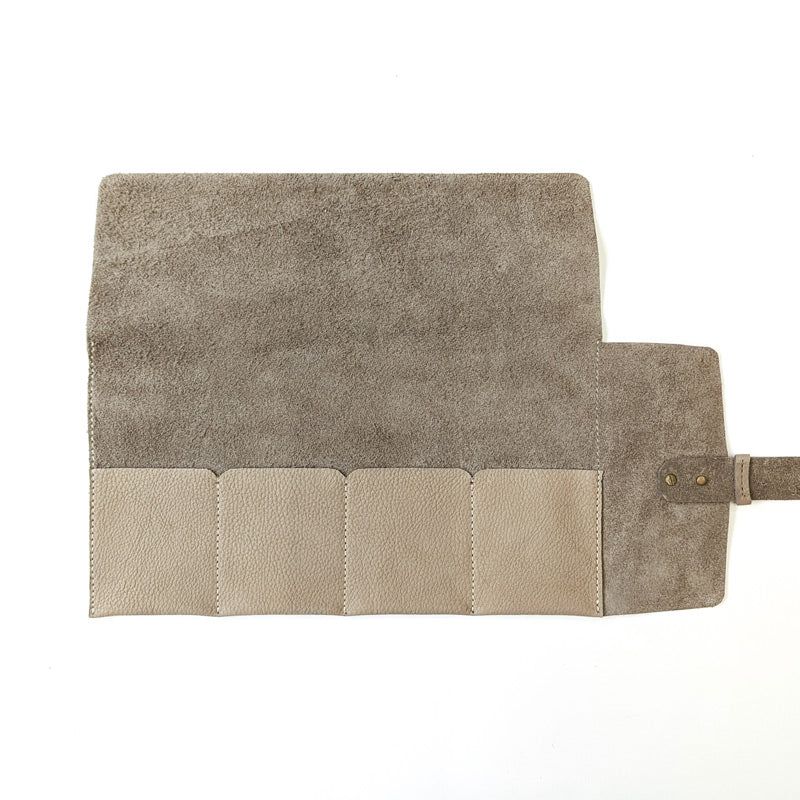 Leather Watch Roll - Large / Clay - The Black Canvas