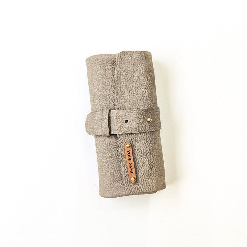 Leather Watch Roll - Small / Clay - The Black Canvas