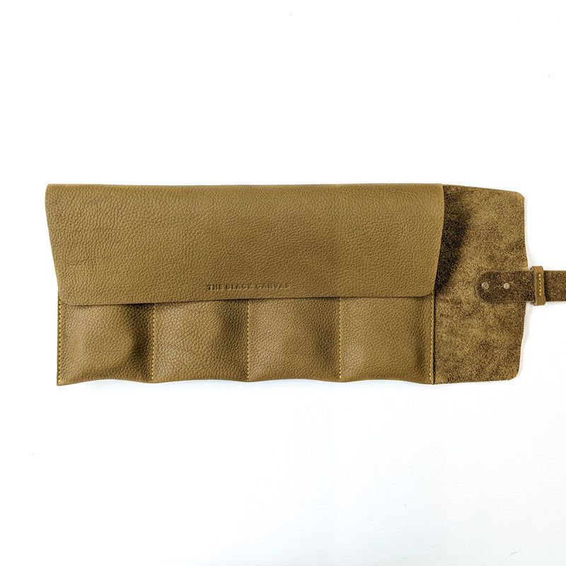 Leather Watch Roll - Large / Dijon - The Black Canvas