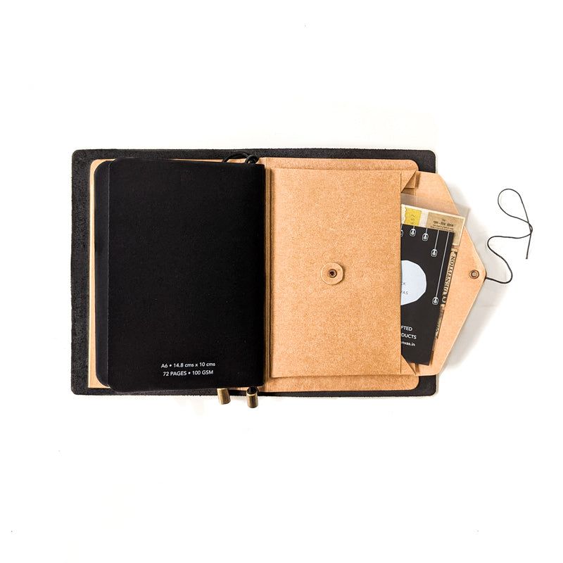 Mahogany Brown TBC Travellers Journal | A6 - The Black Canvas