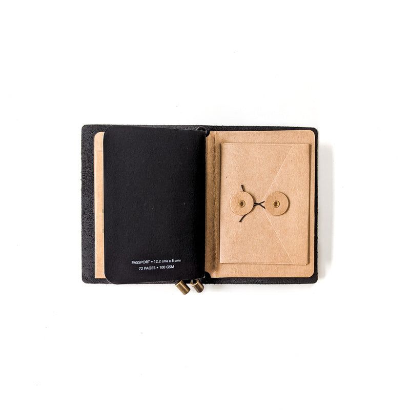 Dusty Blue TBC Travellers Journal | Passport - The Black Canvas
