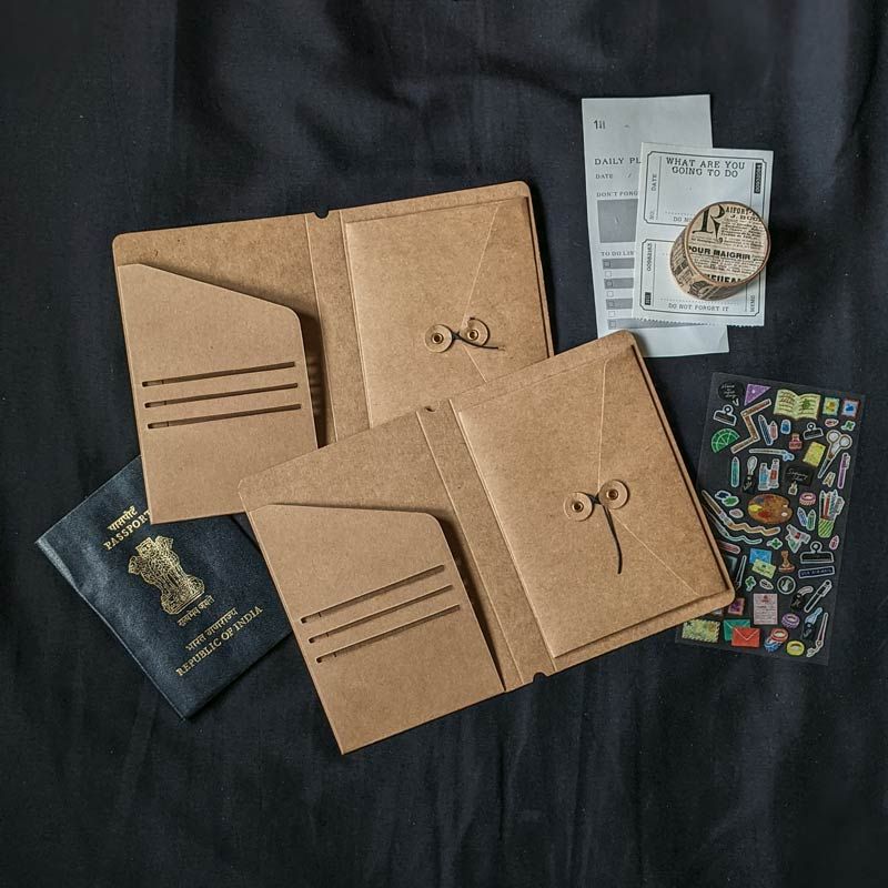 Kraft Pocket Folder - A6 - The Black Canvas