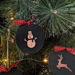 Leather Christmas Tree Ornaments - Set of 6 - The Black Canvas