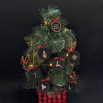 Leather Christmas Tree Ornaments - Set of 6 - The Black Canvas