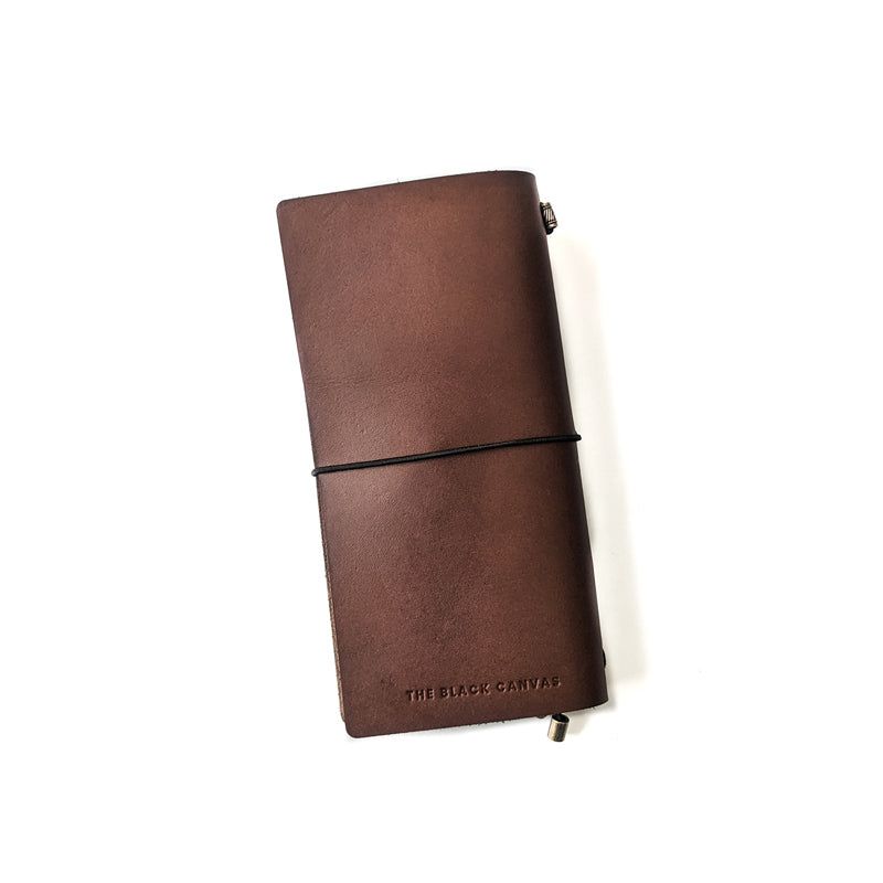 Mahogany Brown TBC Travellers Journal | Slim - The Black Canvas