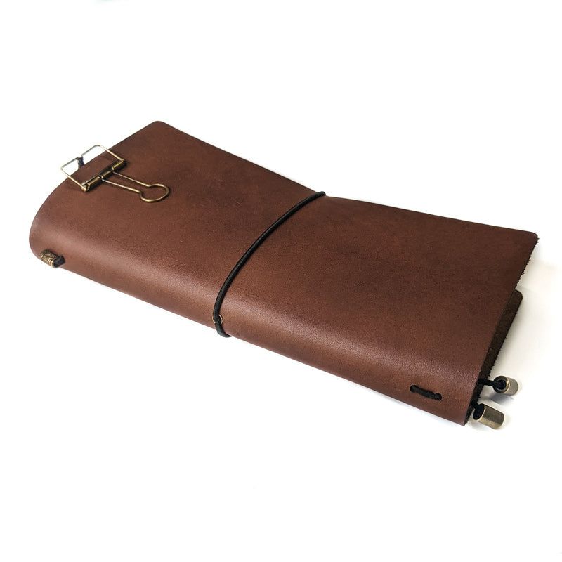 Mahogany Brown TBC Travellers Journal | Slim - The Black Canvas