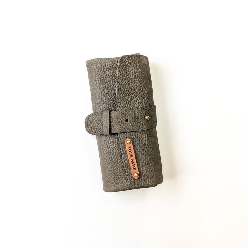 Leather Watch Roll - Large / Matcha Green - The Black Canvas