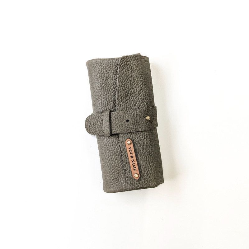 Leather Watch Roll - Small / Matcha Green - The Black Canvas