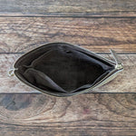 Ombre Leather Utility Pouch - Large - The Black Canvas