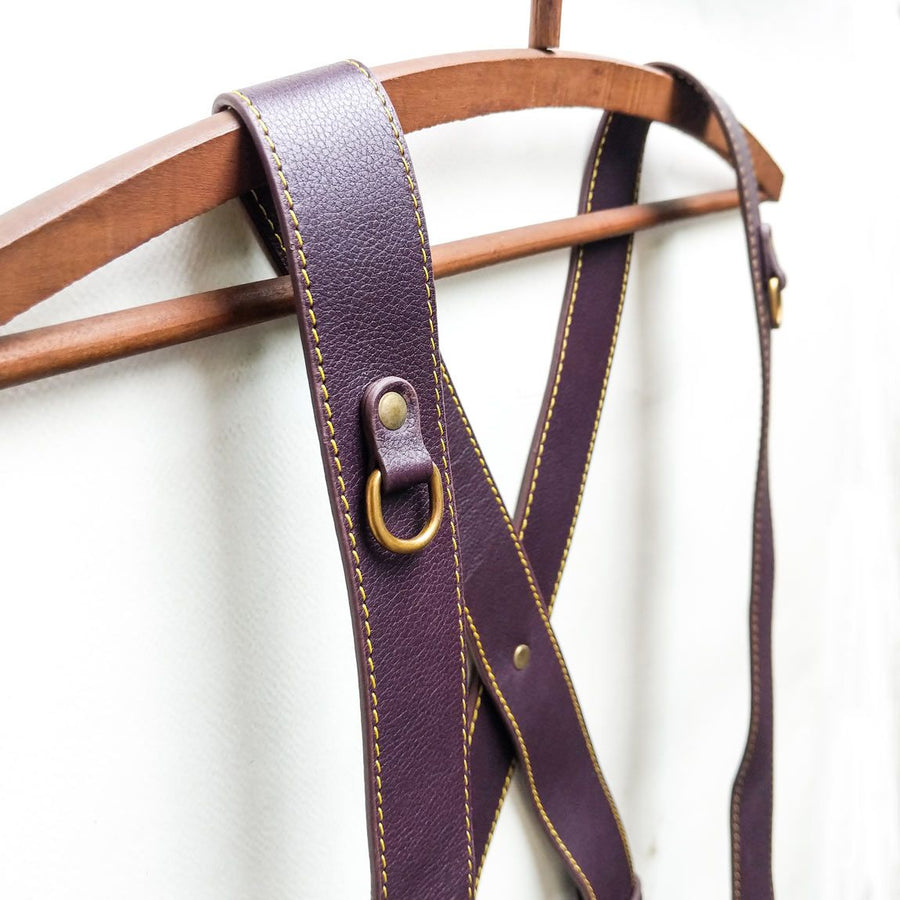 Double Camera Strap Harness - Purple - The Black Canvas