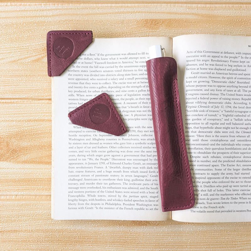 Corner Bookmarks + Pen Capsule Bundle - The Black Canvas
