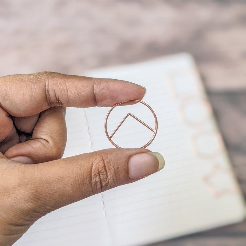 Rose Gold Geometric Paper Clips - Set of 4 - The Black Canvas