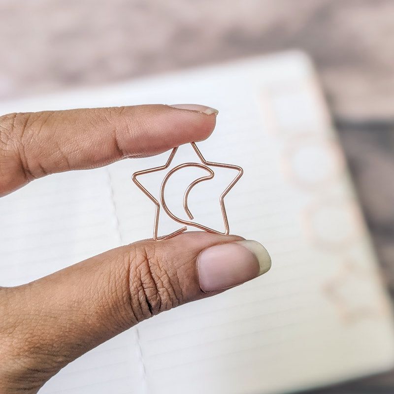 Rose Gold Geometric Paper Clips - Set of 4 - The Black Canvas
