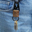 Short Leather Key Fob - The Black Canvas