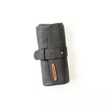 Leather Watch Roll - Small / Slate Grey - The Black Canvas