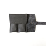 Leather Watch Roll - Small / Slate Grey - The Black Canvas