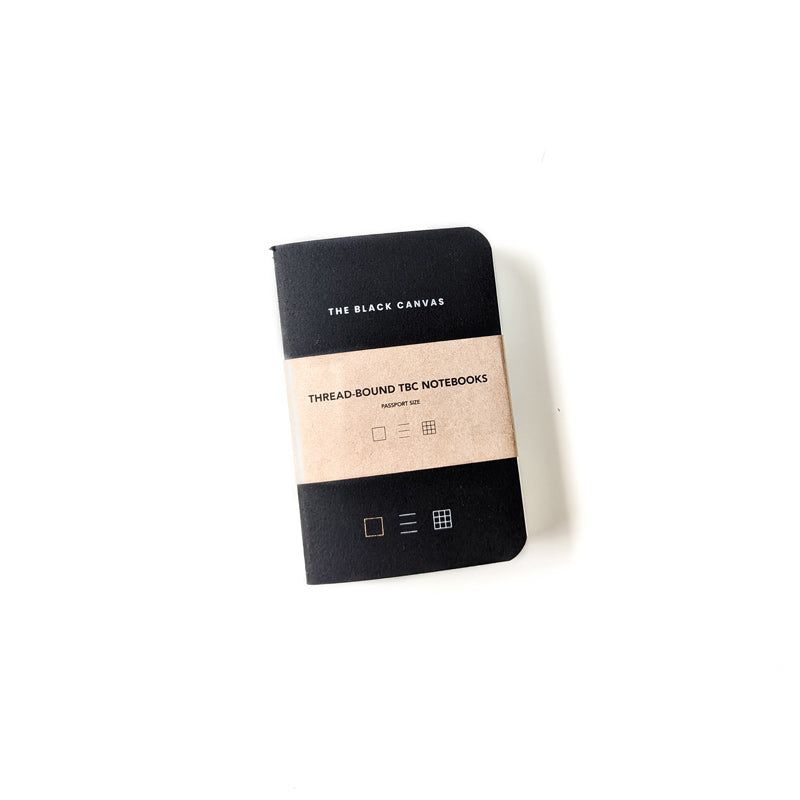 Black TBC Notebooks - Passport / Pack of 3 Bundle - The Black Canvas