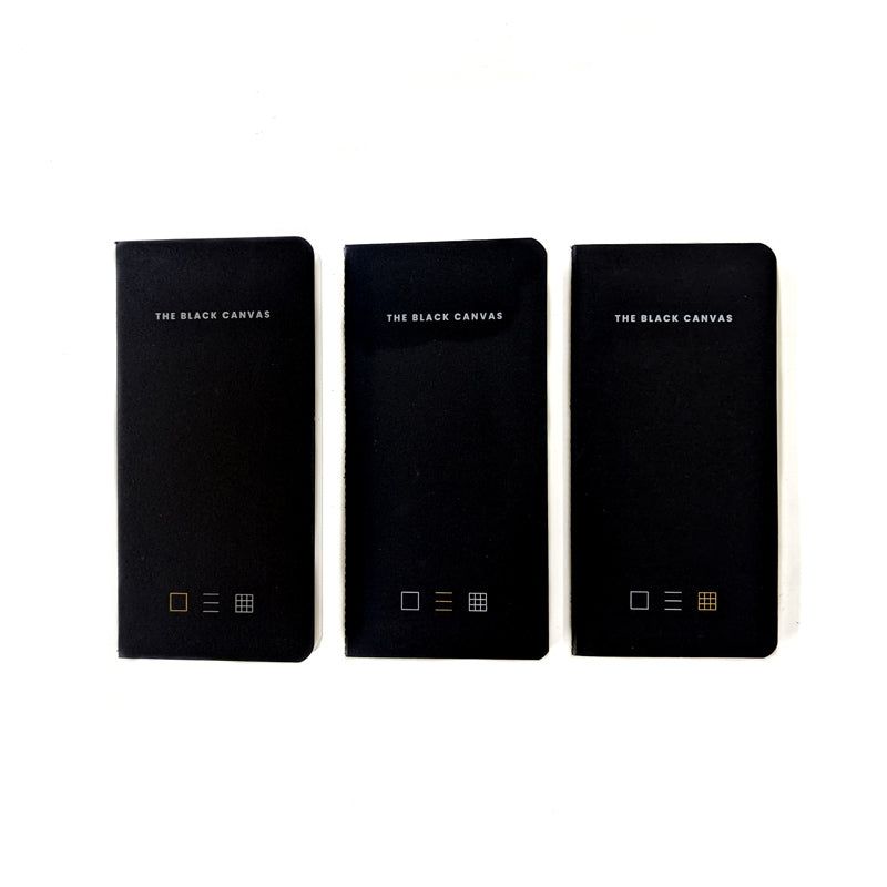 Black TBC Notebooks - Slim / Pack of 3 Bundle - The Black Canvas