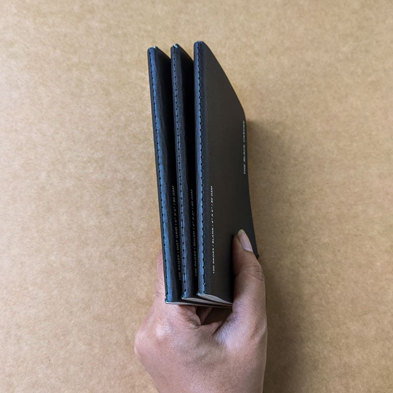 Thread-Bound TBC Notebooks - A6 / Set of 5 Bundle - The Black Canvas