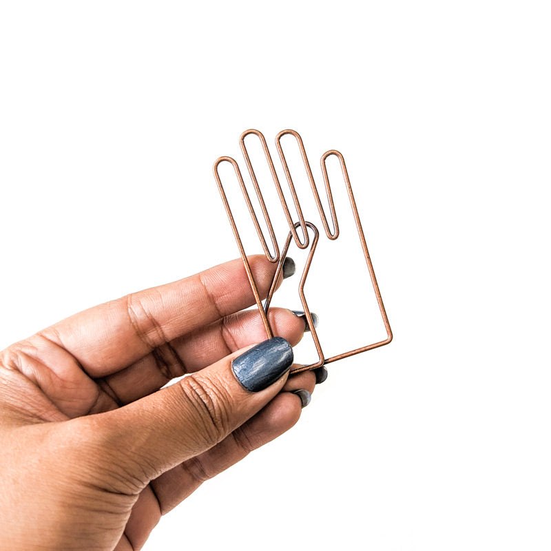 Vintage Bronze Hand Paper Clip Bundle | Set of 2