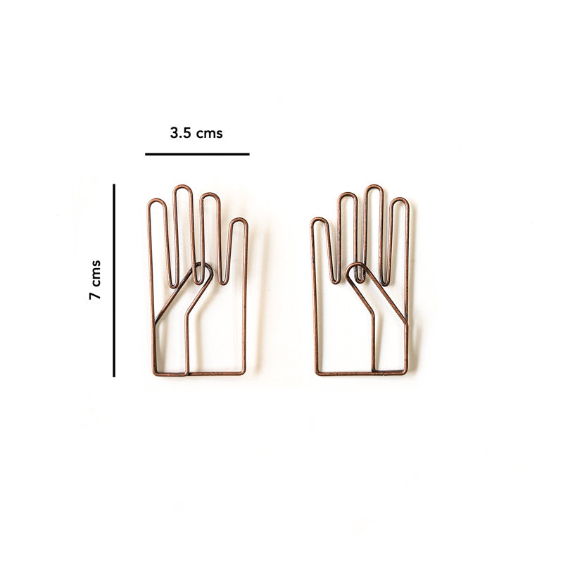 Vintage Bronze Hand Paper Clip Bundle | Set of 2